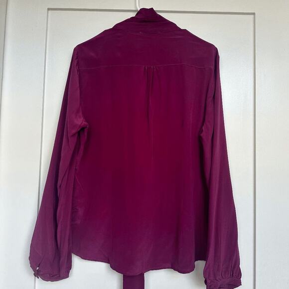 NWT Yumi Kim Womens Burgundy Red Long Sleeve Fit To Be Tied Top Size L - Picture 5 of 6